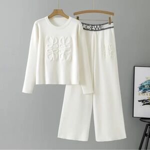 Women's White Intimate Set soft wool